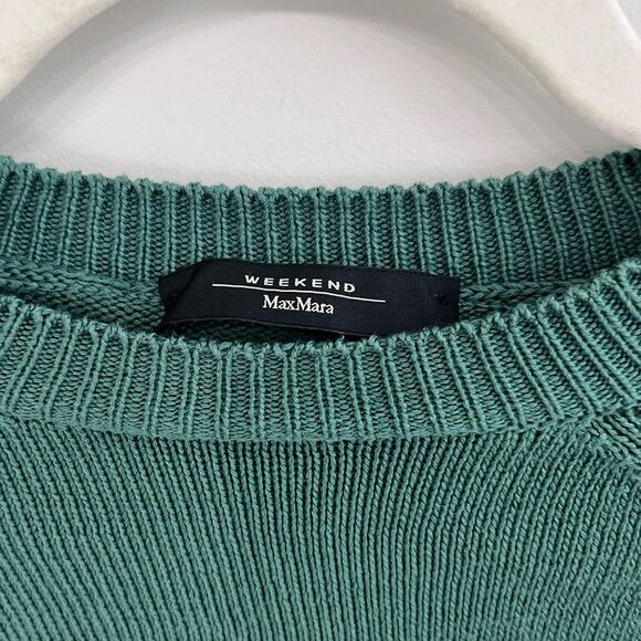 MAX MARA Sage 100% Cotton Sphinx Sweater Size Small - Picture 3 of 6